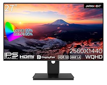 27インチ モニター WQHD 2560x1440 Amazon.co.jp: JAPANNEXT 27インチ ゲーミングモニター 165Hz